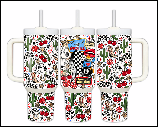 Cowgirl Motel Stainless Steel Big Guzzler Tumbler (1900)