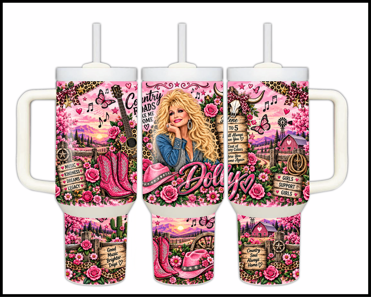Dolly Parton Inspired Stainless Steel Big Guzzler Tumbler (1904)