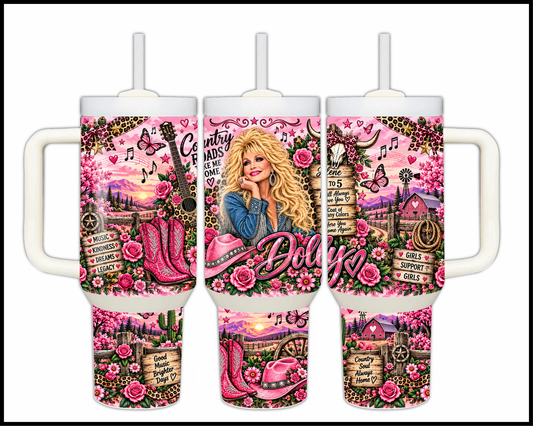 Dolly Parton Inspired Stainless Steel Big Guzzler Tumbler (1904)