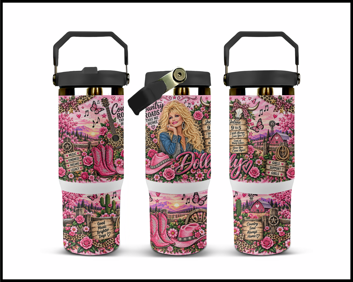 Dolly Parton Inspired Stainless Steel Big Guzzler Tumbler (1904)