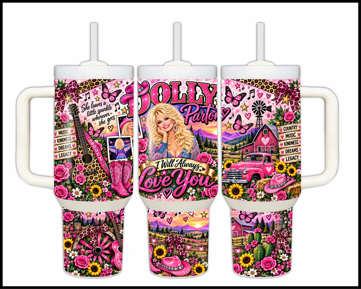 Dolly Parton Inspired Stainless Steel Big Guzzler Tumbler (1905)