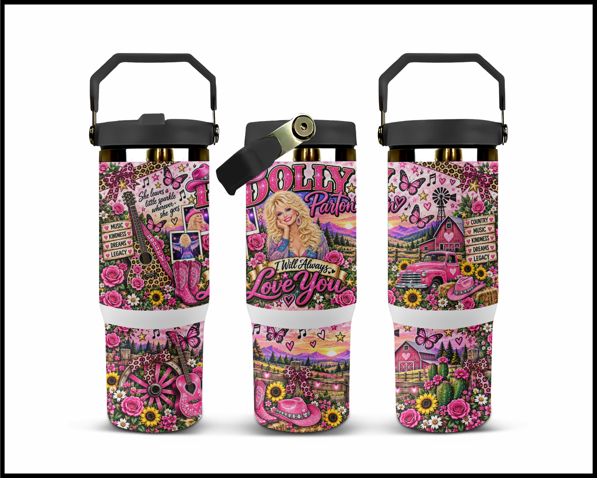 Dolly Parton Inspired Stainless Steel Big Guzzler Tumbler (1905)