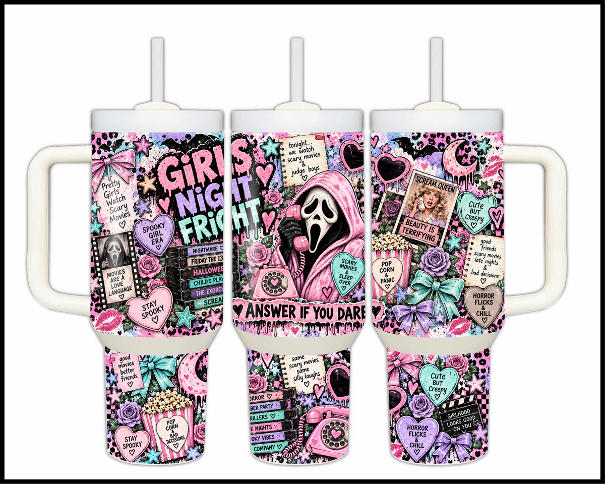 Girls Night Fright Stainless Steel Big Guzzler Tumbler (1907)