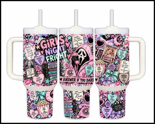 Girls Night Fright Stainless Steel Big Guzzler Tumbler (1907)