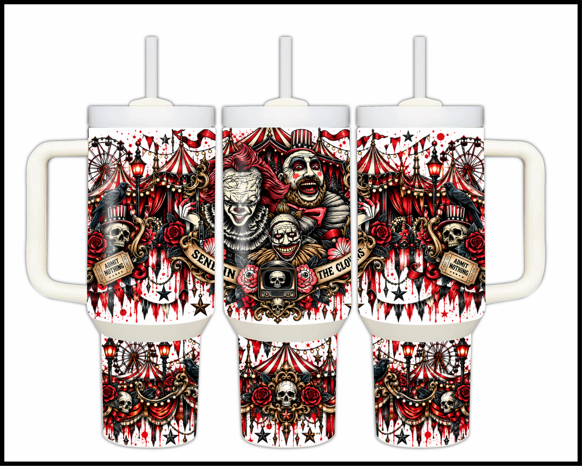 Send In The Clowns Stainless Steel Big Guzzler Tumbler (1911)