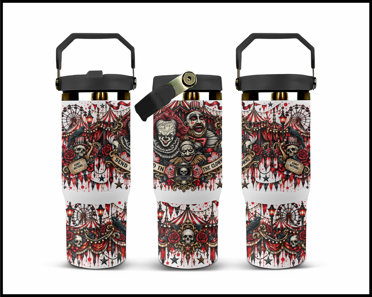 Send In The Clowns Stainless Steel Big Guzzler Tumbler (1911)