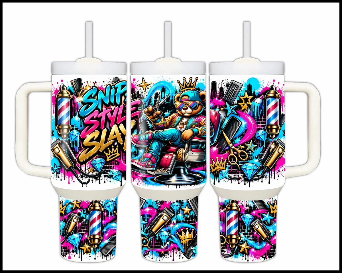 Snip Style Slay Stainless Steel Big Guzzler Tumbler (1916)
