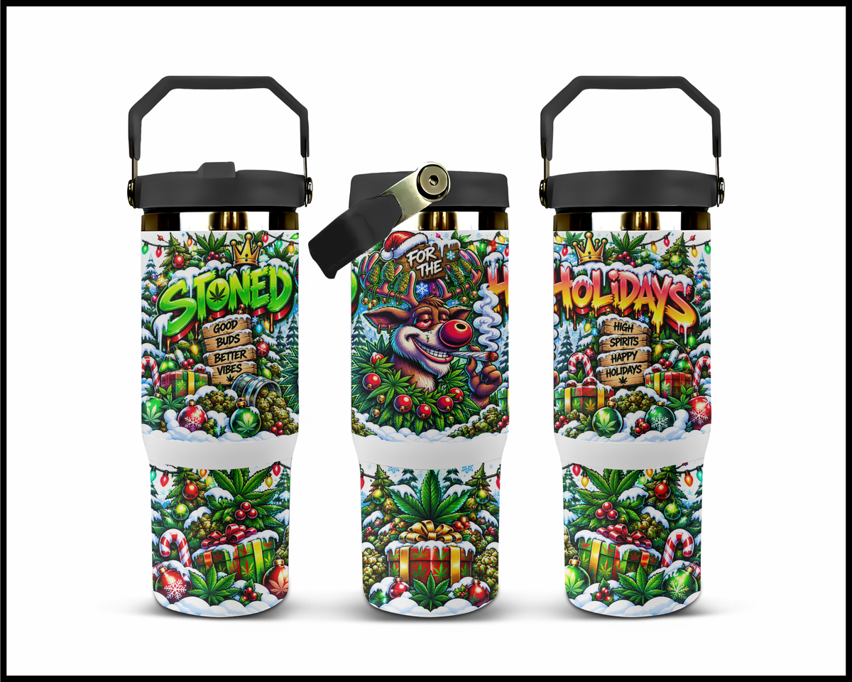 Stoned For The Holidays Stainless Steel Big Guzzler Tumbler (1918)