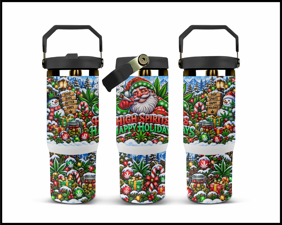 High Spirits Happy Holidays Stainless Steel Big Guzzler Tumbler (1919)