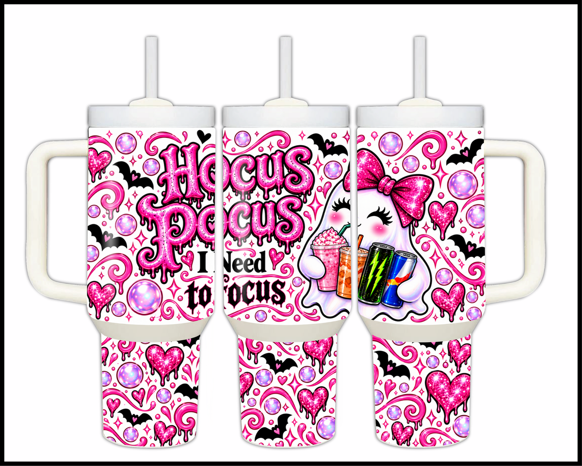 Hocus Pocus, I Need To Focus Stainless Steel Big Guzzler Tumbler (1945)