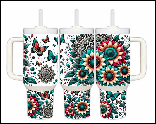 Boho Butterfly Breeze Stainless Steel Big Guzzler Tumbler (1959)