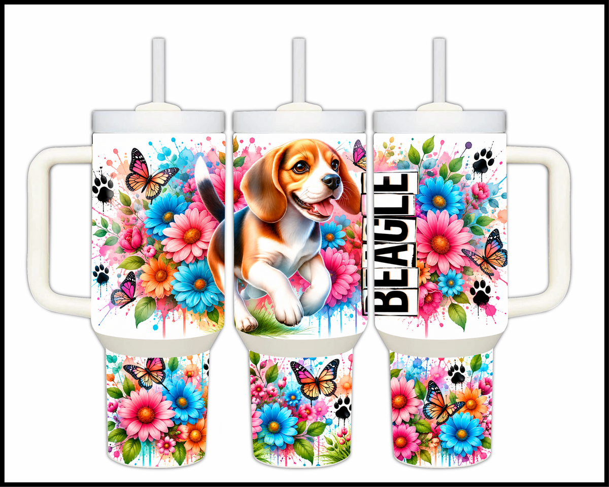 Blooming Beagle Stainless Steel Big Guzzler Tumbler (1962)