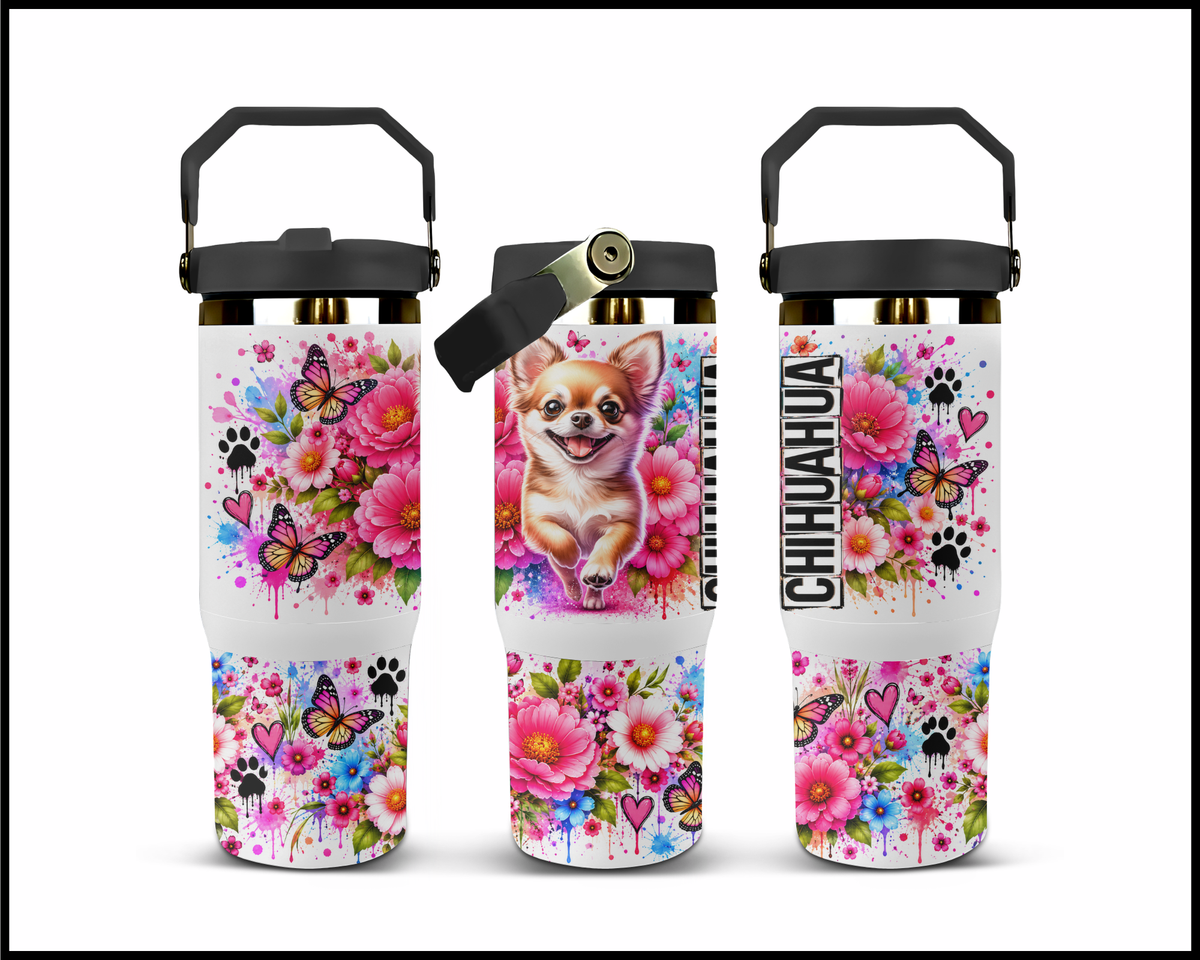 Blooming Chihuahua Stainless Steel Big Guzzler Tumbler (1964)