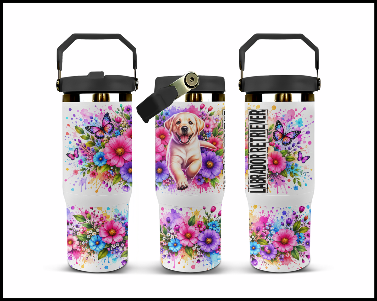 Blooming Labrador Retriever Stainless Steel Big Guzzler Tumbler (1972)