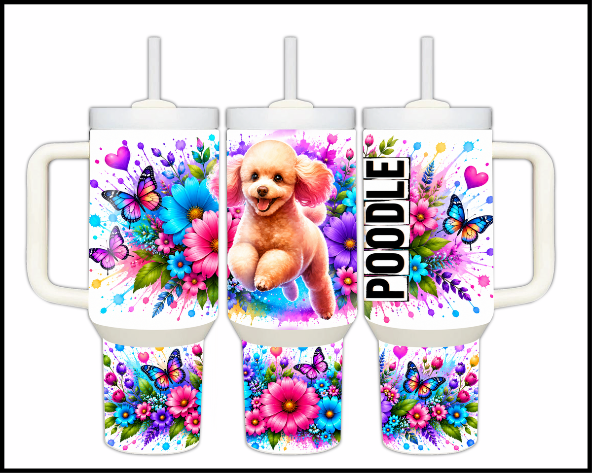 Blooming Poodle Stainless Steel Big Guzzler Tumbler (1978)