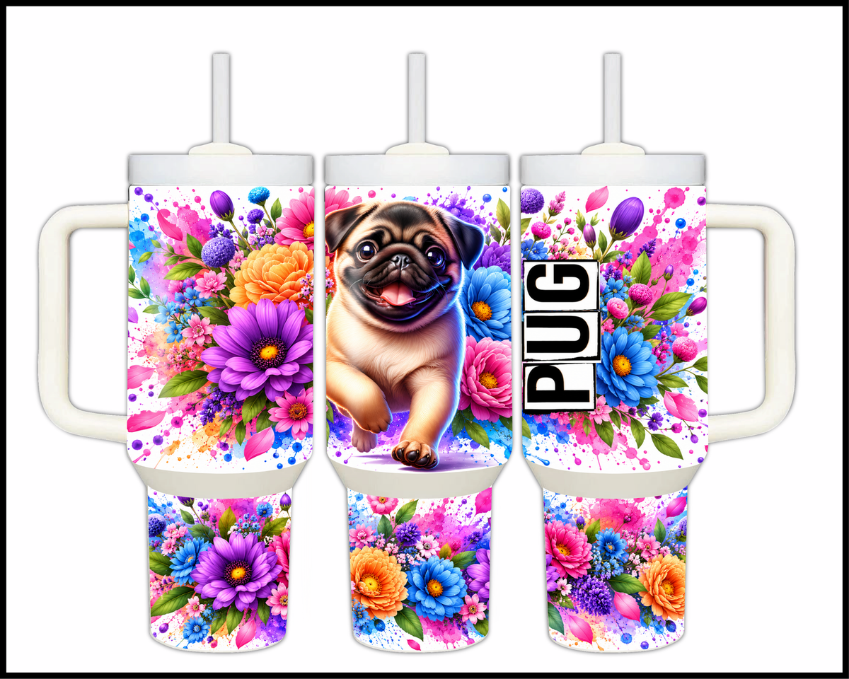 Blooming Pug Stainless Steel Big Guzzler Tumbler (1979)
