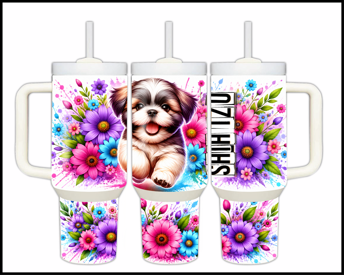 Blooming Shiu Tzu Stainless Steel Big Guzzler Tumbler (1981)