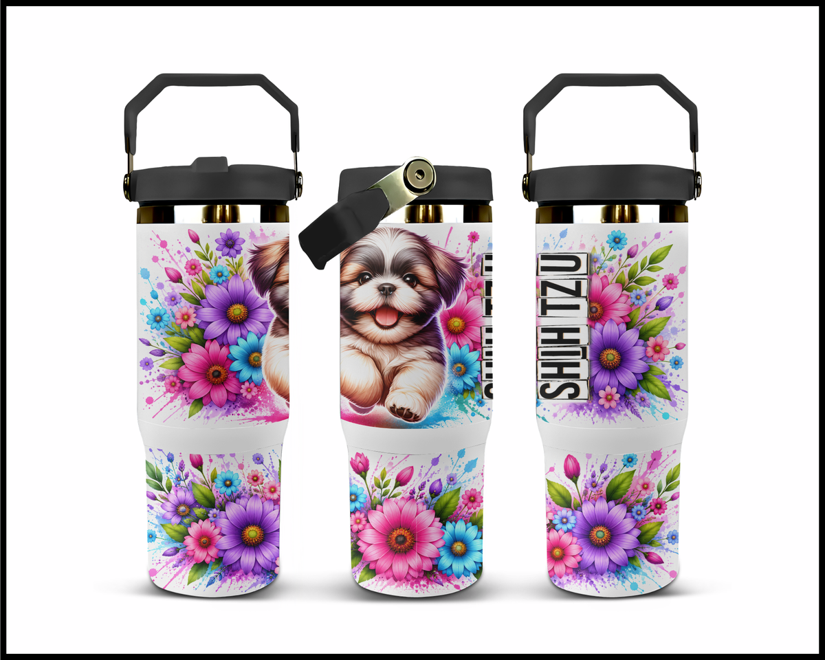Blooming Shiu Tzu Stainless Steel Big Guzzler Tumbler (1981)