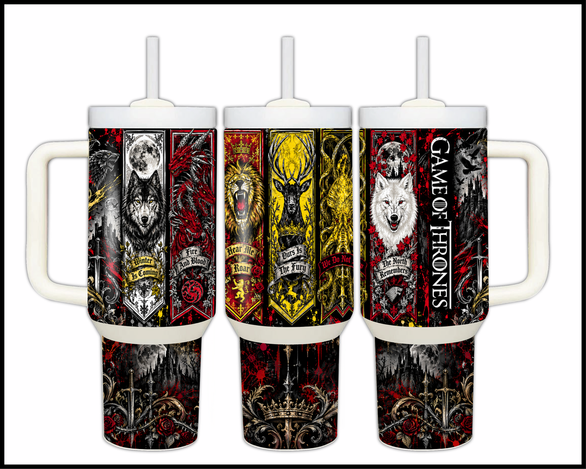 Game Of Thrones Inspired Stainless Steel Big Guzzler Tumbler (1987)