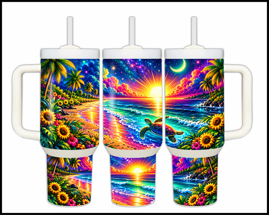 Cosmic Sparkle Paradise Stainless Steel Big Guzzler Tumbler (1999)