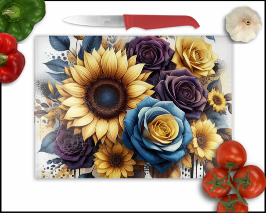 Floral Sublimated Cutting Board (078)