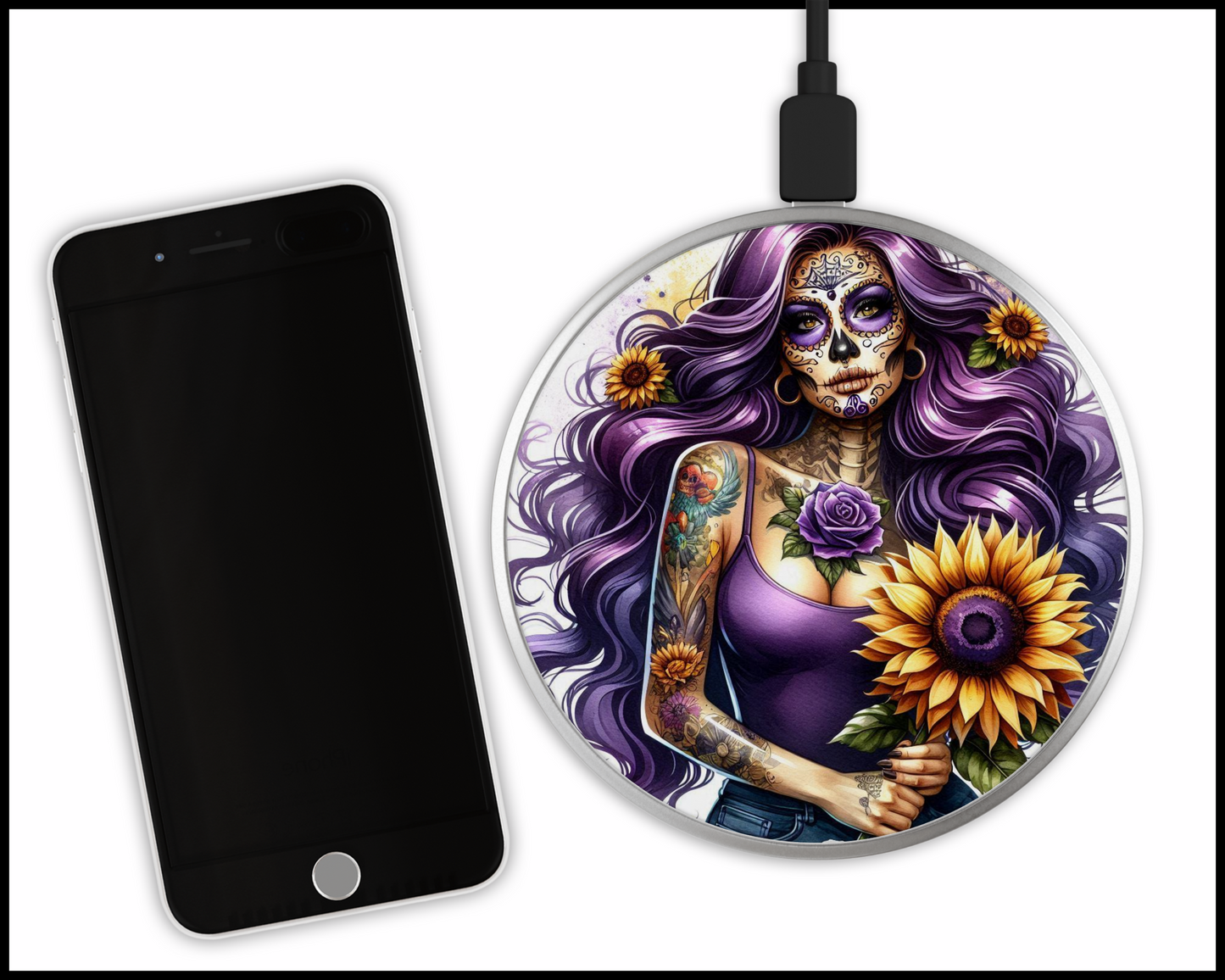 Mandala Woman Sublimated Wireless Phone Charger (219)