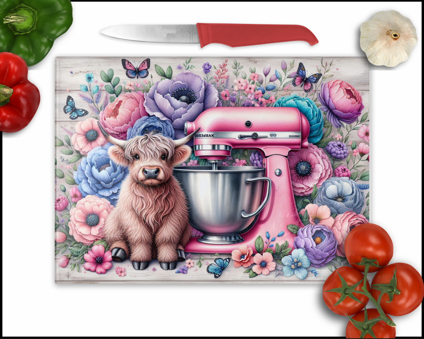 Cow Sublimated Cutting Board (060)