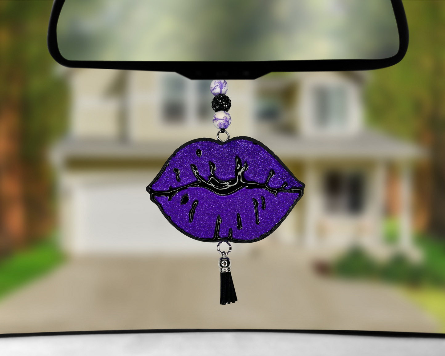 Smooch Lips Blinged Car Freshie