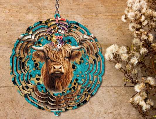 Highland Cow Wind Spinner (176)