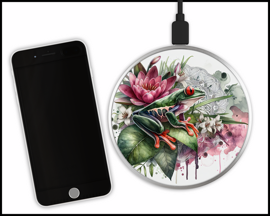 Tropical Frog Sublimated Wireless Phone Charger (002)