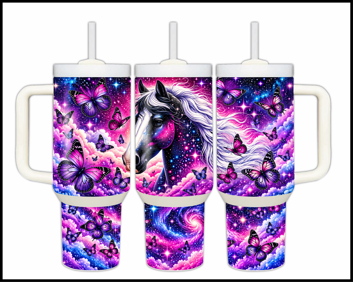Stardust Nebula Horse Stainless Steel Big Guzzler Tumbler (2012)