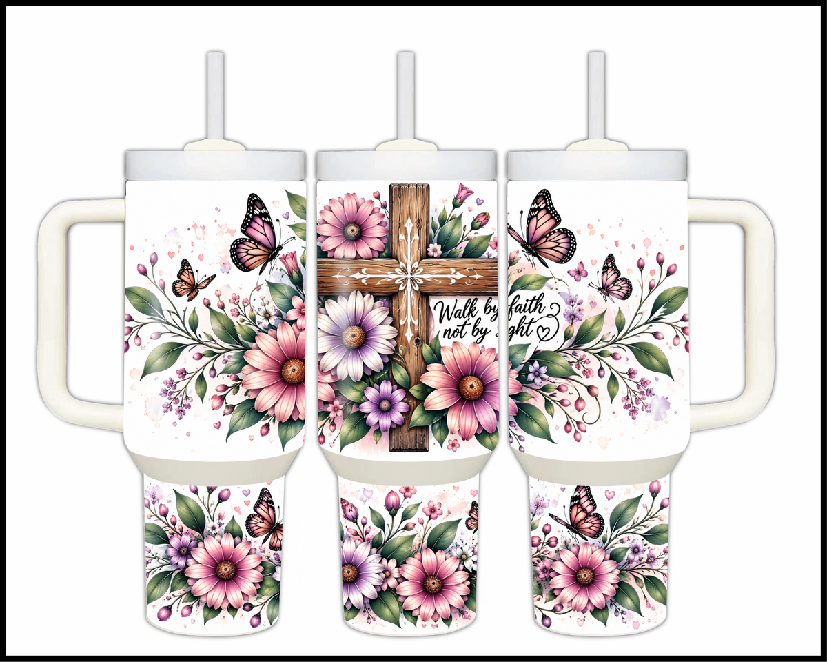 Walk By Faith Not By Sight Stainless Steel Big Guzzler Tumbler (2021)