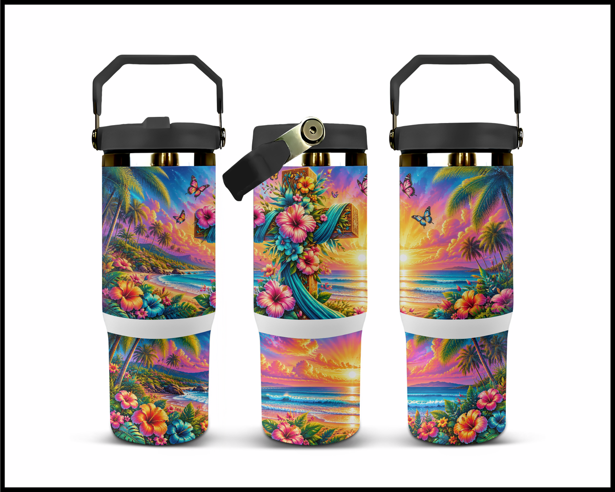Heavenly Ocean Breeze Stainless Steel Big Guzzler Tumbler (2024)