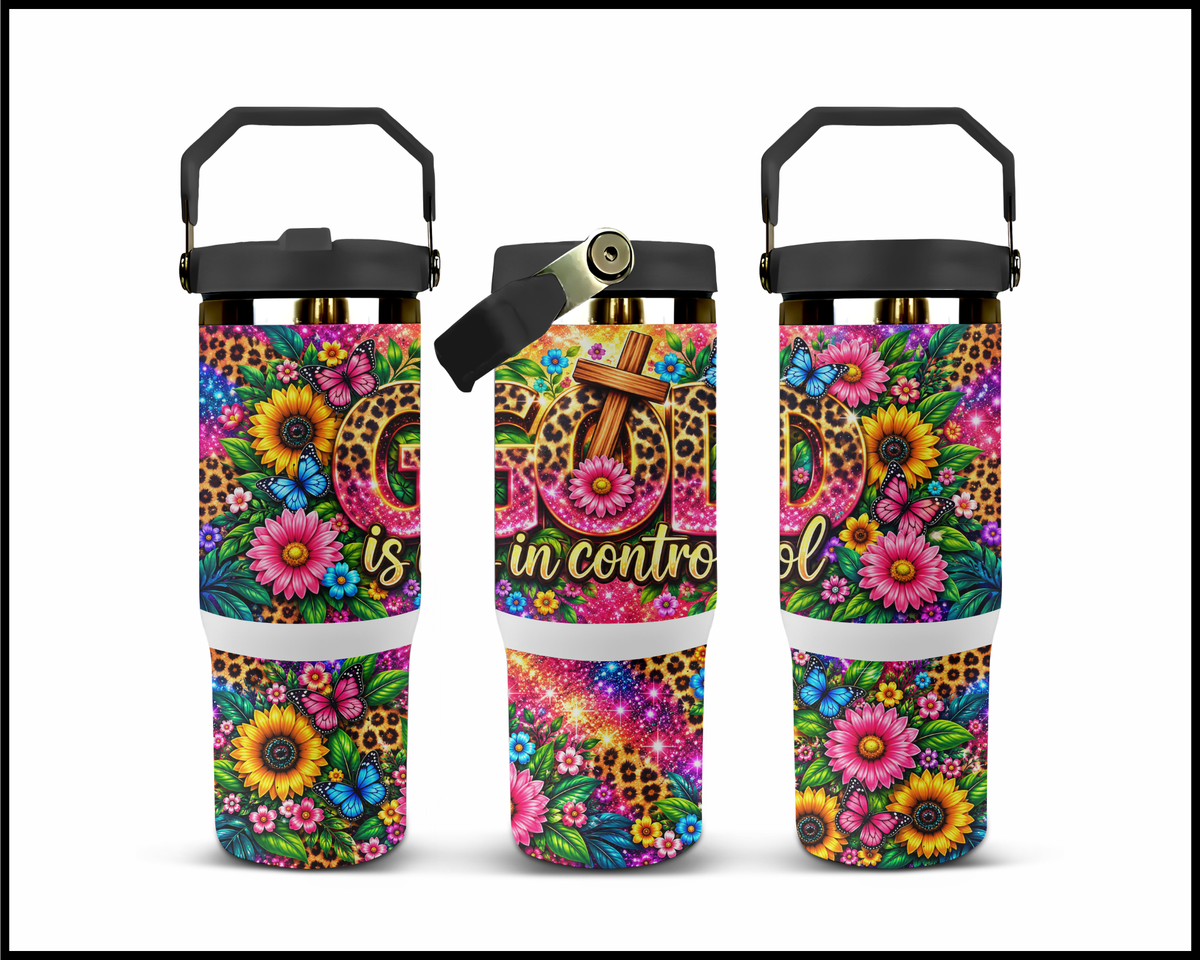 God Is In Control Stainless Steel Big Guzzler Tumbler (2032)
