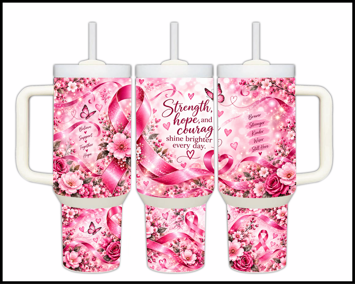 Breast Cancer Awareness Stainless Steel Big Guzzler Tumbler (2044)