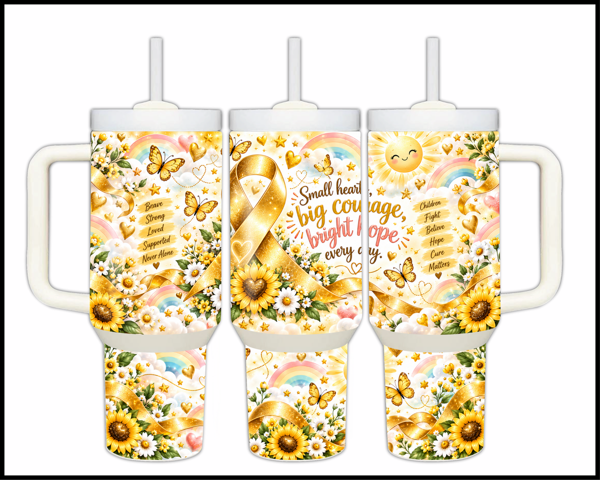 Childhood Cancer Awareness Stainless Steel Big Guzzler Tumbler (2045)