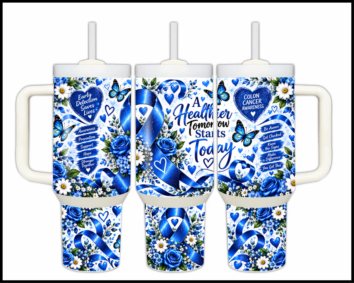 Colon Cancer Awareness Stainless Steel Big Guzzler Tumbler (2046)