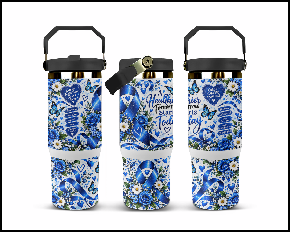 Colon Cancer Awareness Stainless Steel Big Guzzler Tumbler (2046)