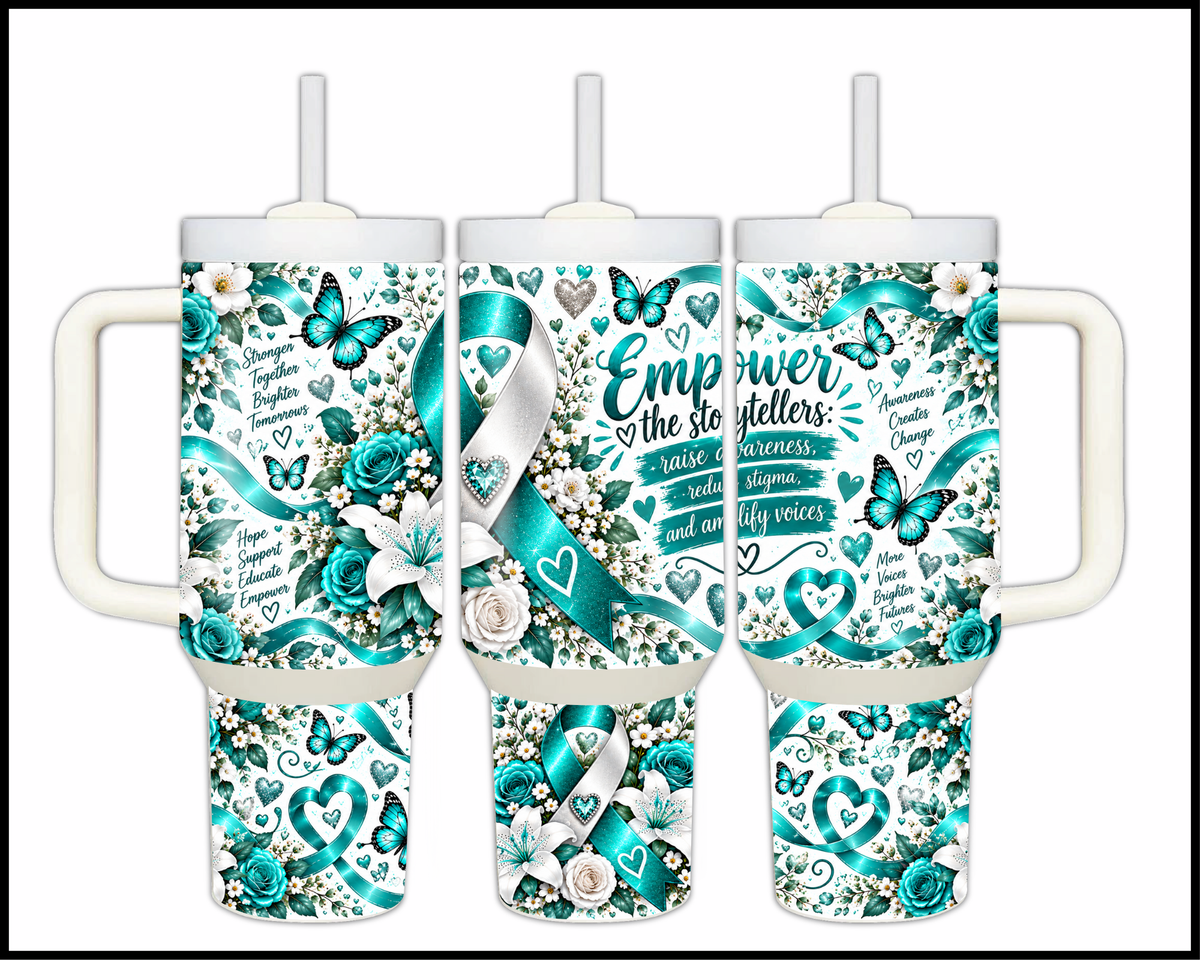 Cervical Cancer Awareness Stainless Steel Big Guzzler Tumbler (2048)