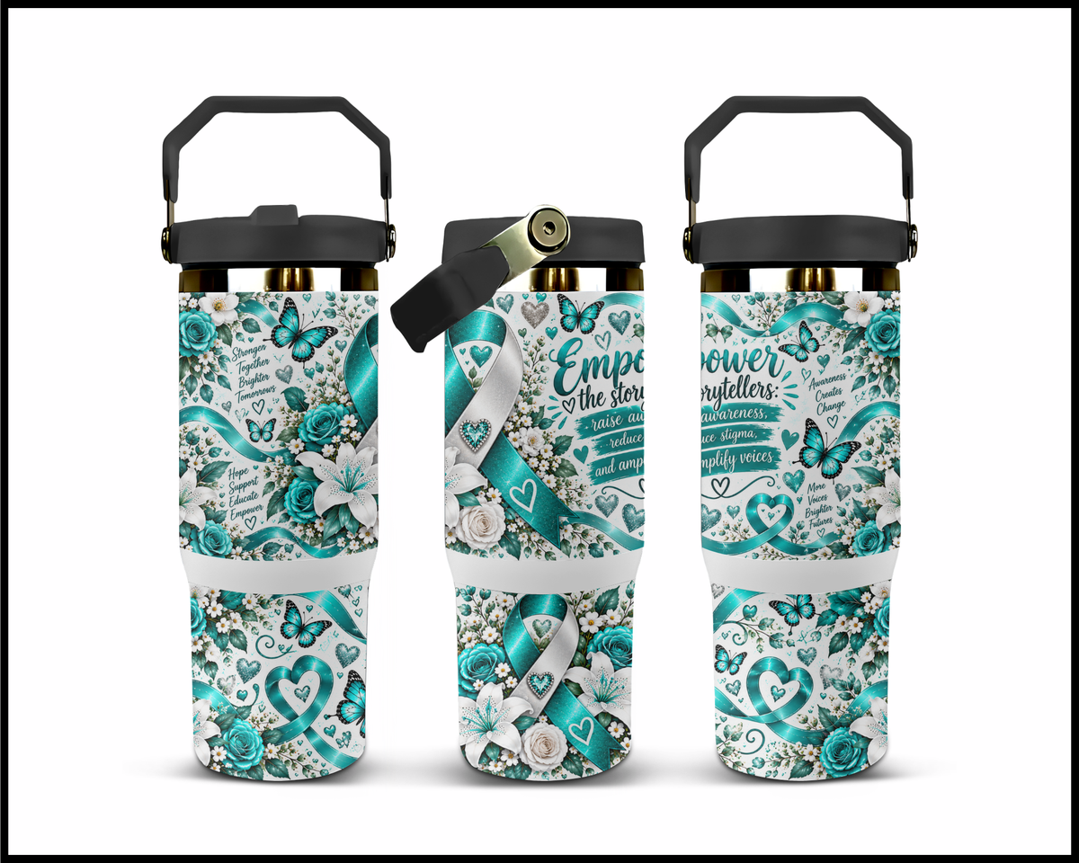 Cervical Cancer Awareness Stainless Steel Big Guzzler Tumbler (2048)