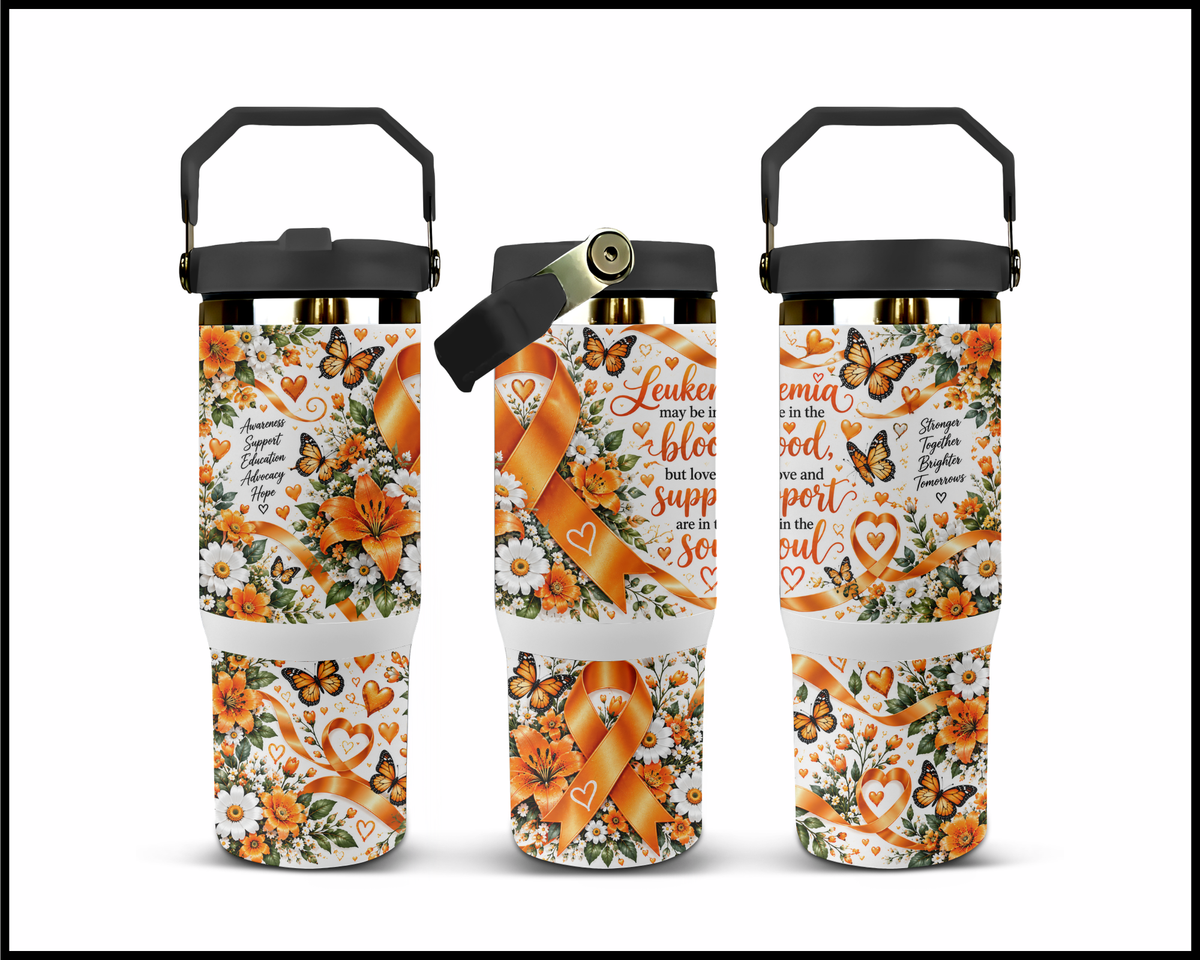 Leukemia awareness Stainless Steel Big Guzzler Tumbler (2049)