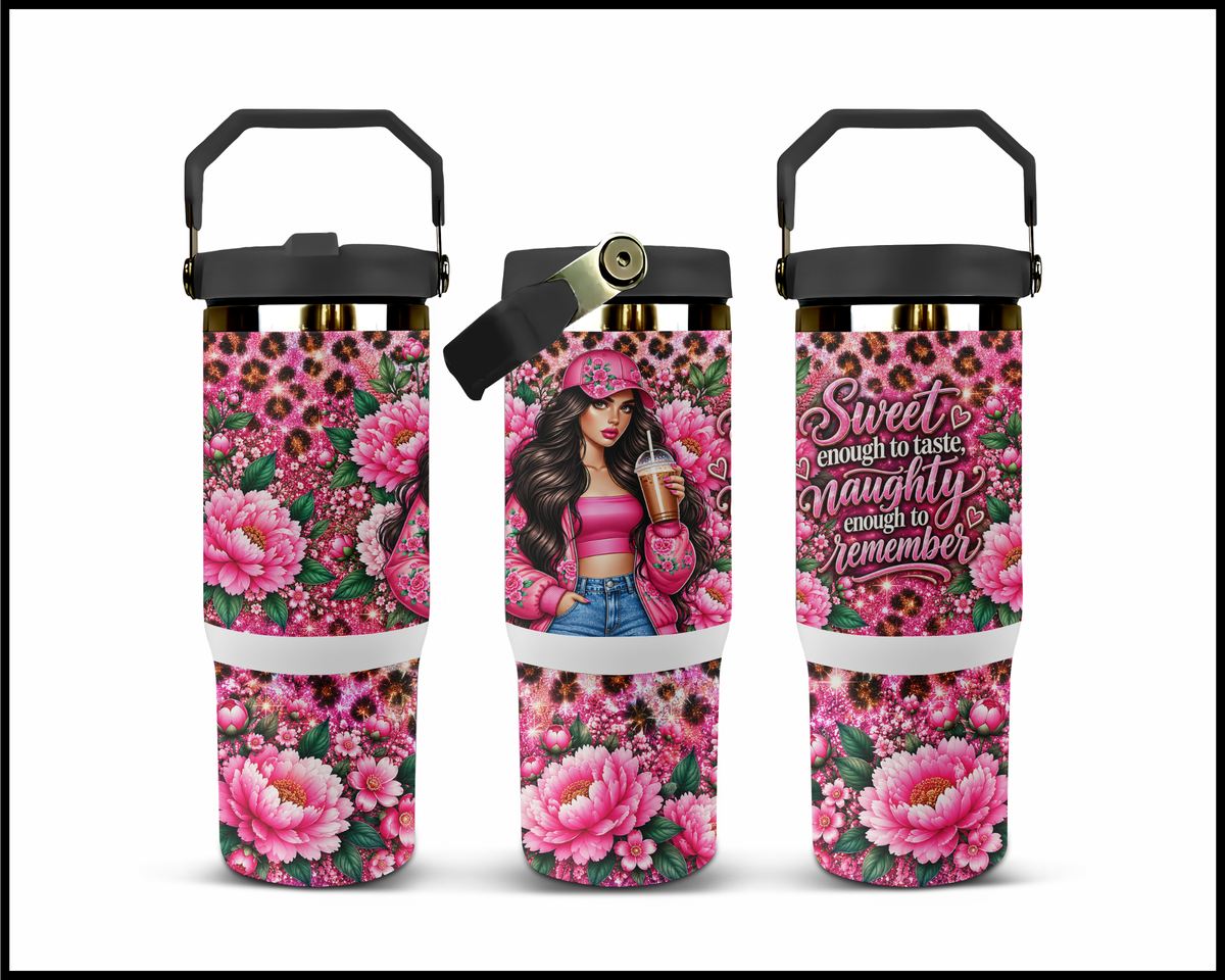 Sweet Enough To Taste, Naughty Enough To Remember Stainless Steel Big Guzzler Tumbler (2054)
