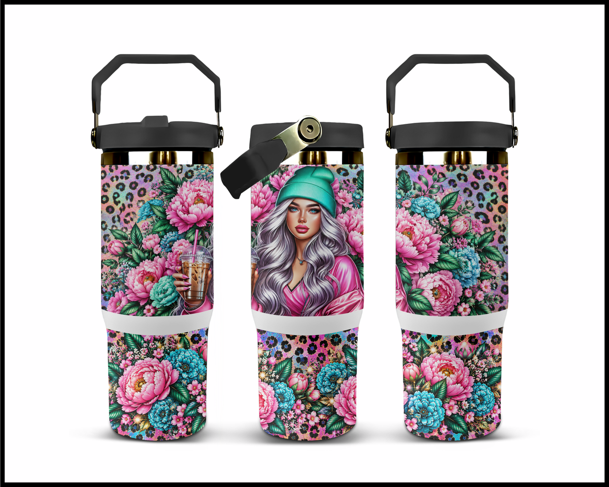Looks Like A Doll Plays Like A Boss Stainless Steel Big Guzzler Tumbler (2056)