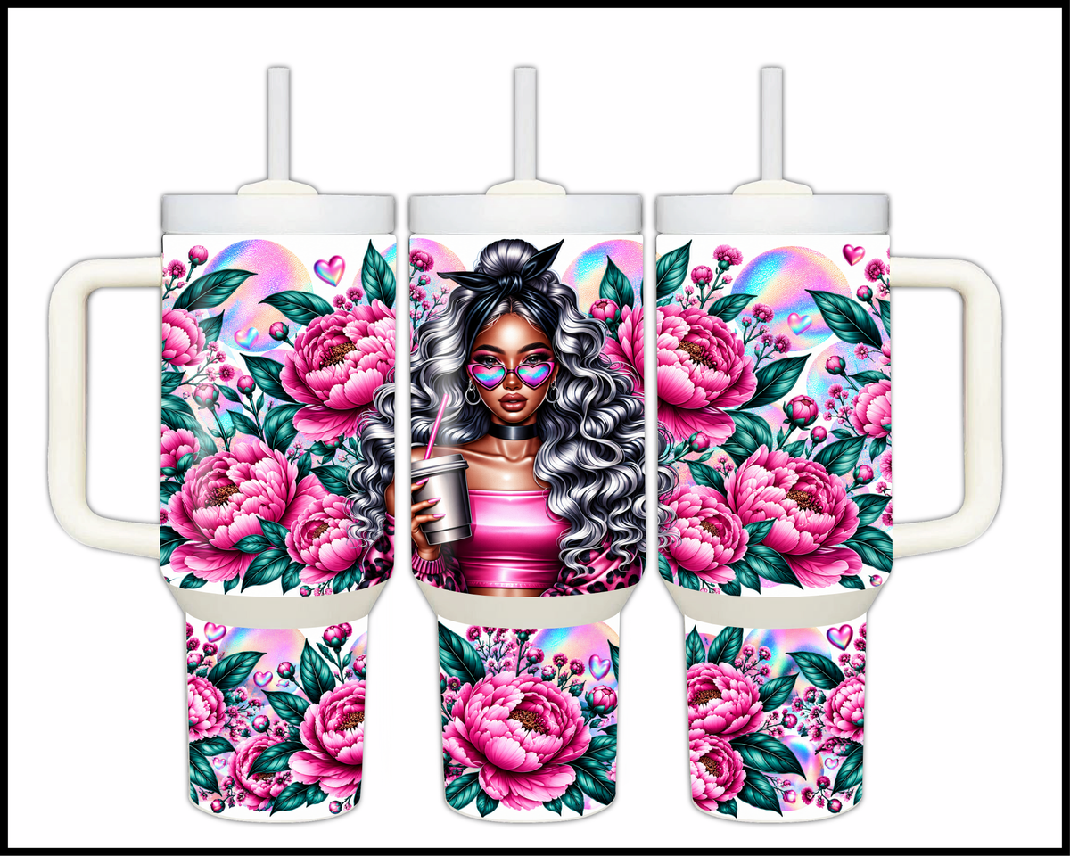 Wild Hearts Can't Be Tamed But They Can Be Caffeinated Stainless Steel Big Guzzler Tumbler (2057)