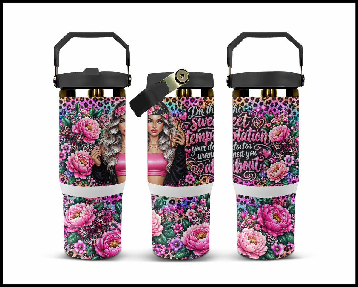 I'm The Sweet Temptation Your Doctor Warned You About Stainless Steel Big Guzzler Tumbler (2058)