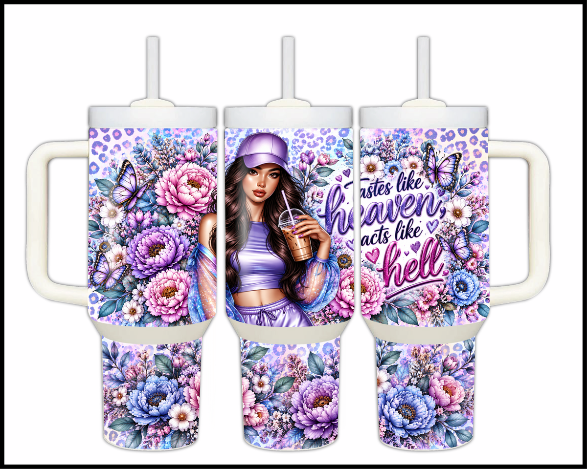 Taste Like Heaven Acts Like Hell Stainless Steel Big Guzzler Tumbler (2059)