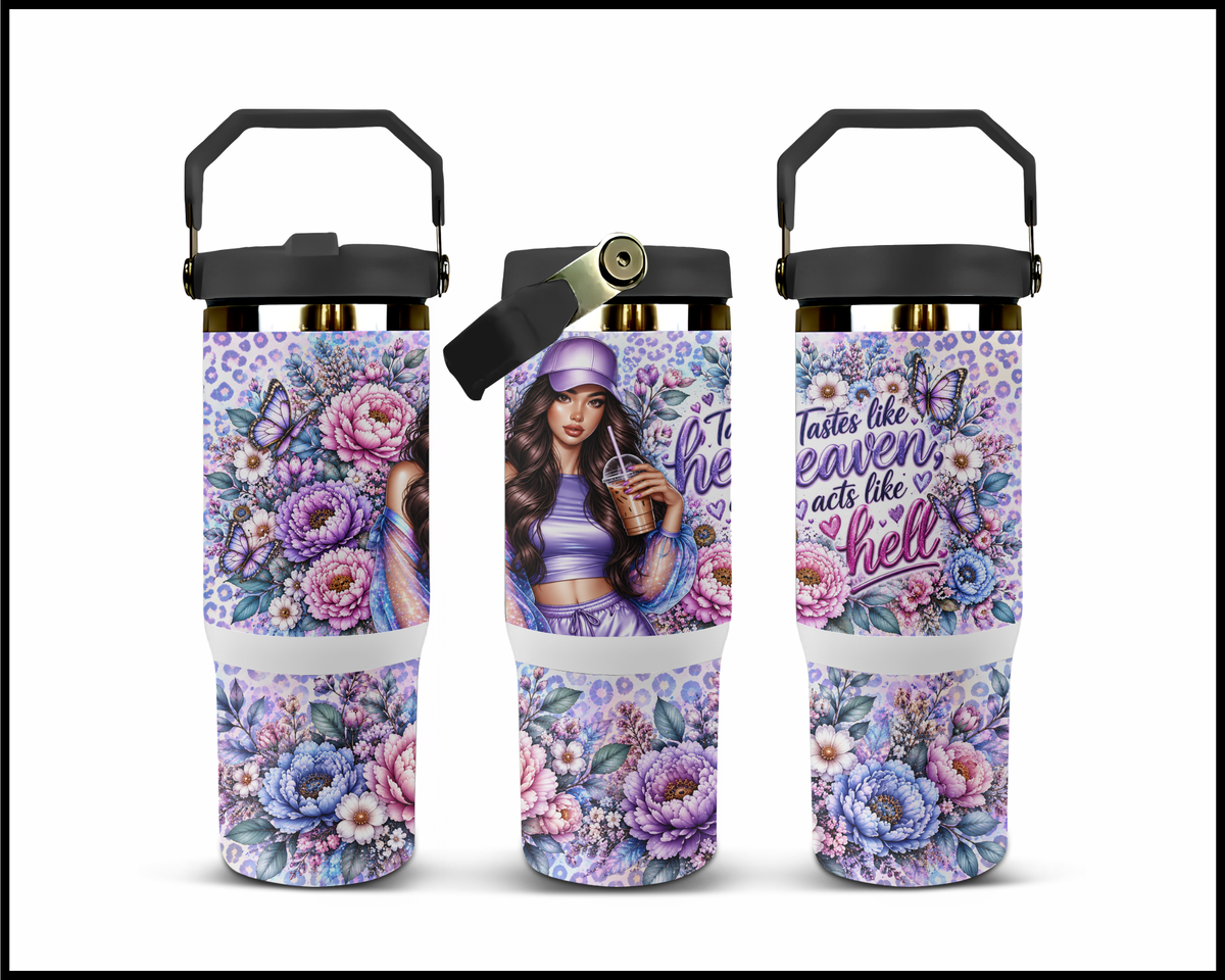 Taste Like Heaven Acts Like Hell Stainless Steel Big Guzzler Tumbler (2059)