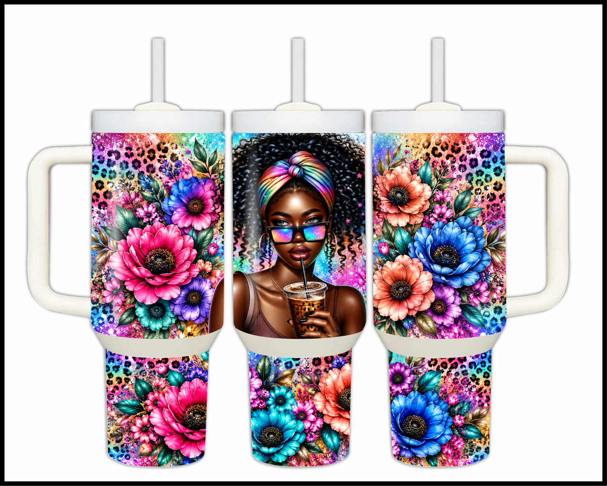 Pour Yourself Some Coffee Put On Some Lipstick and Pull Yourself Together Stainless Steel Big Guzzler Tumbler (2061)