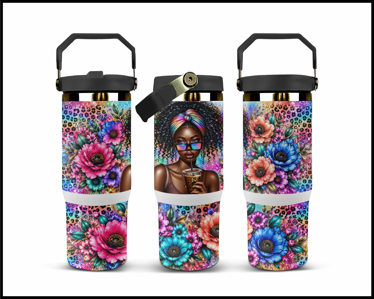Pour Yourself Some Coffee Put On Some Lipstick and Pull Yourself Together Stainless Steel Big Guzzler Tumbler (2061)