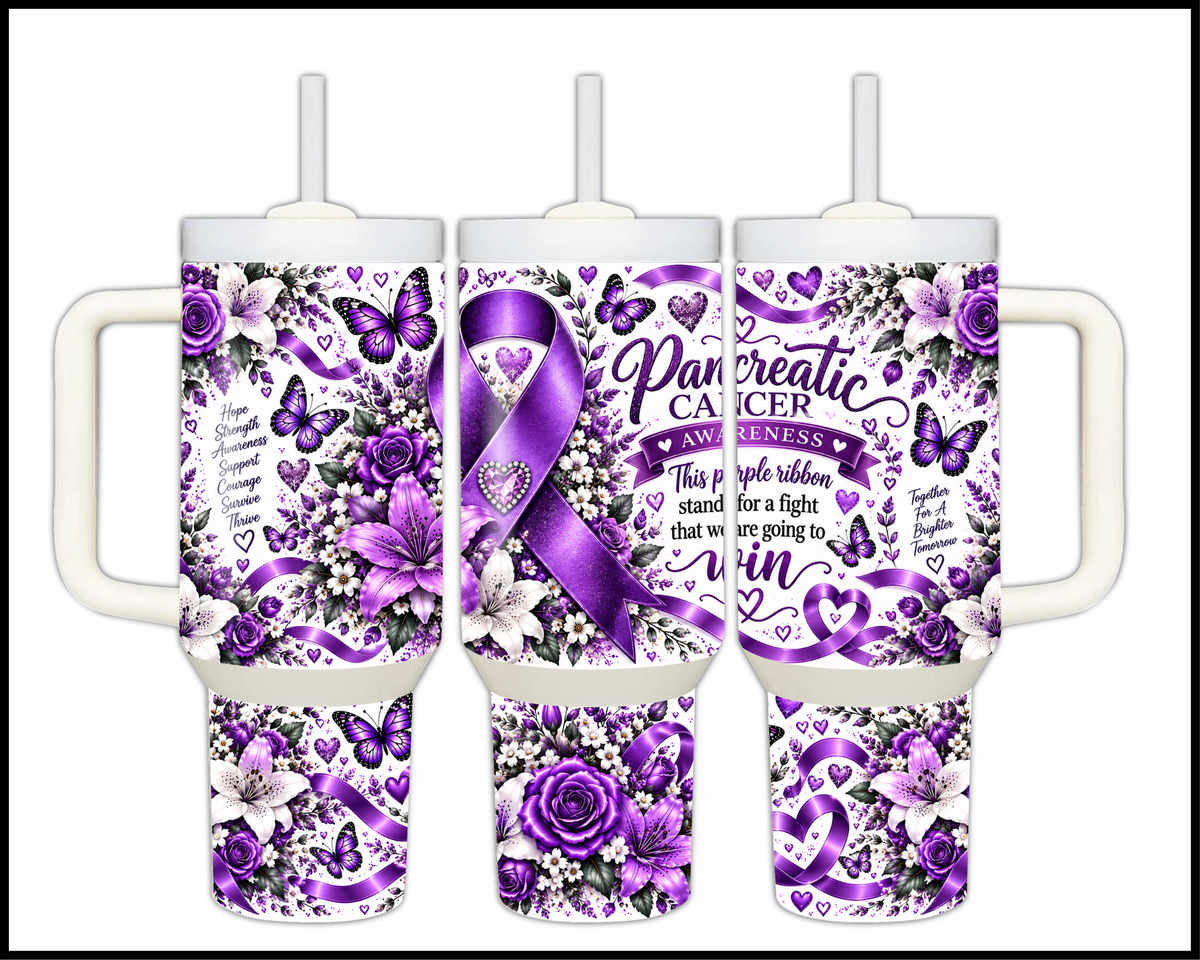 Pancreatic Cancer Awareness Stainless Steel Big Guzzler Tumbler (2065)